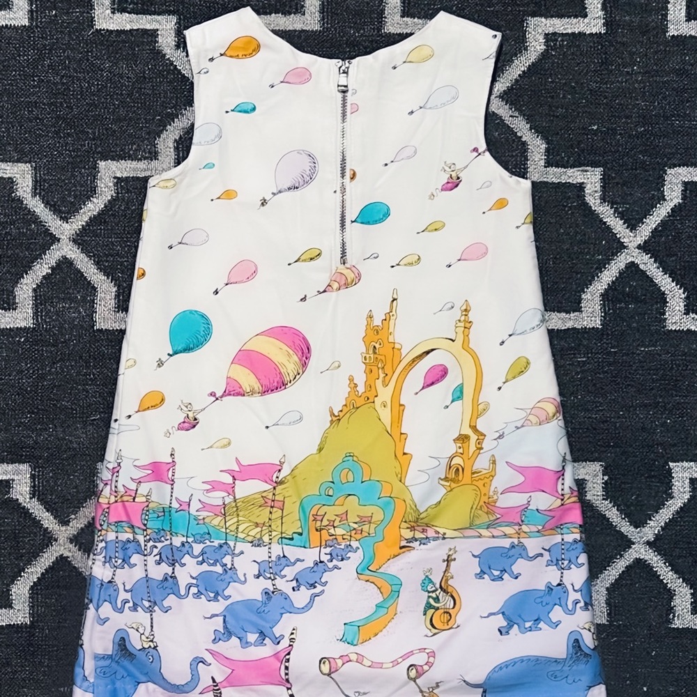 Dr Seuss Colorful Playful Smock Sleeveless Dress - Picture 3 of 7